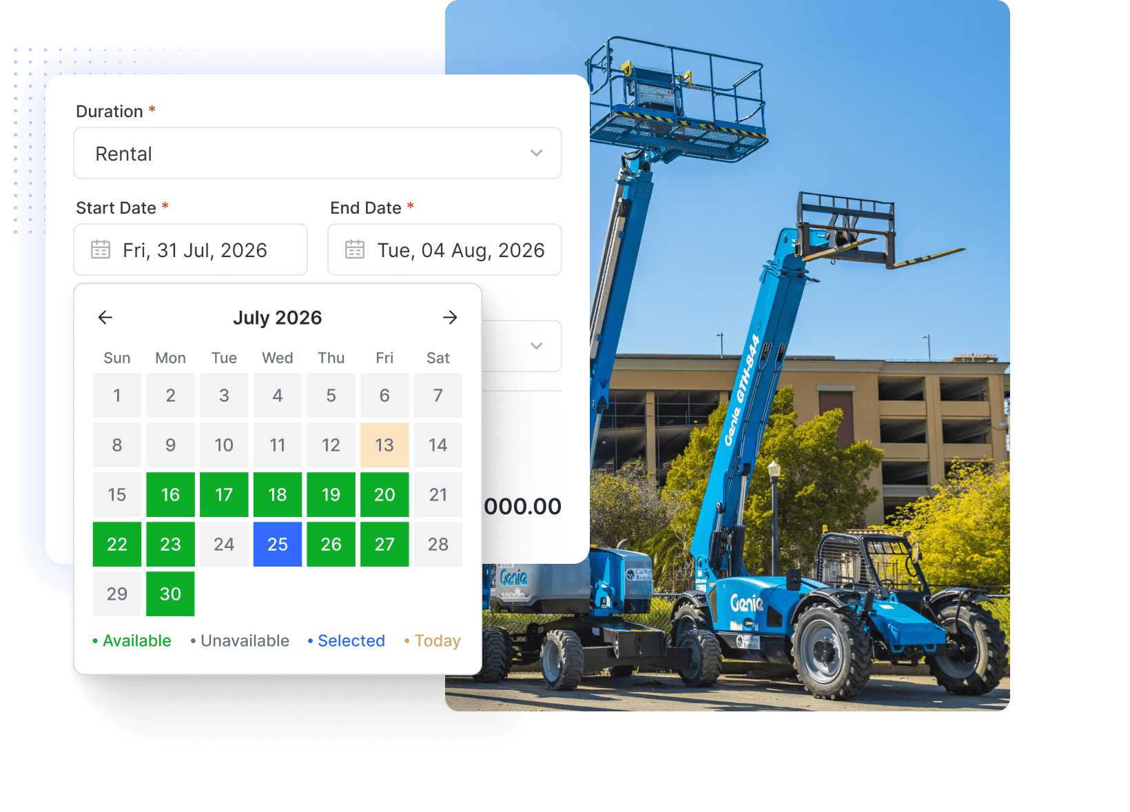 Equipment rental management